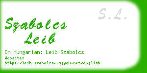 szabolcs leib business card